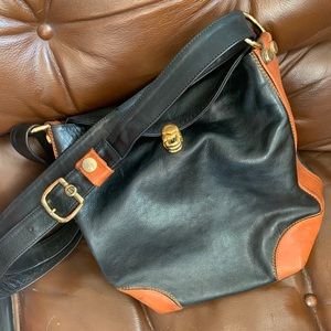 Black and Tan leather Marino Orlandi bag.
